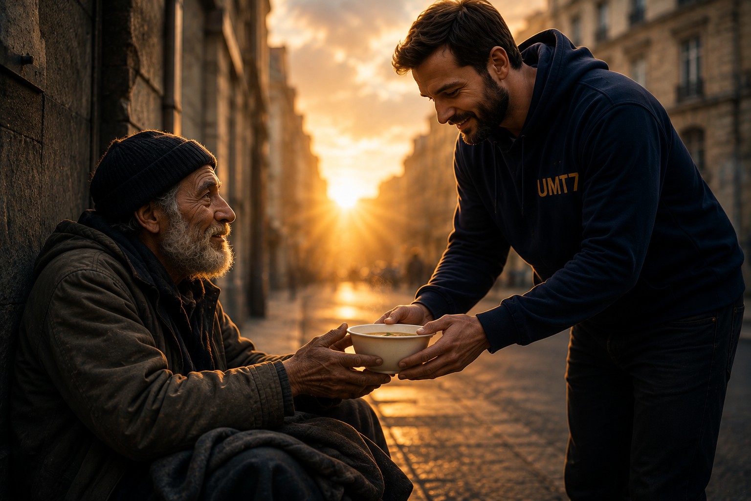 Distribution d’un repas chaud par UMT7