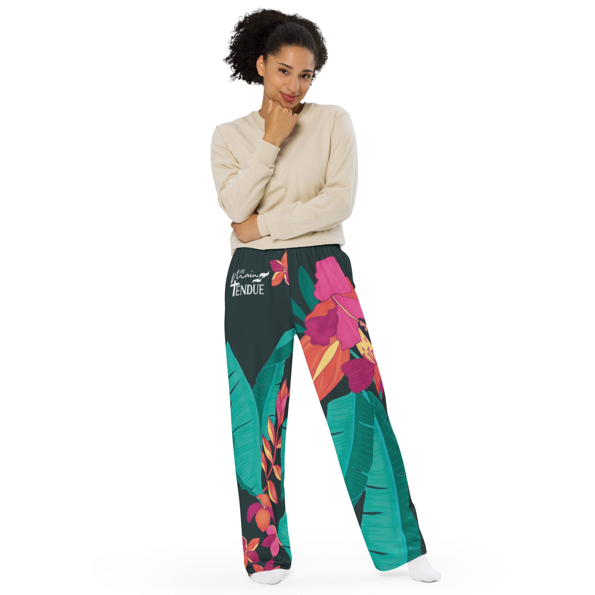 Wide unisex all-over pants